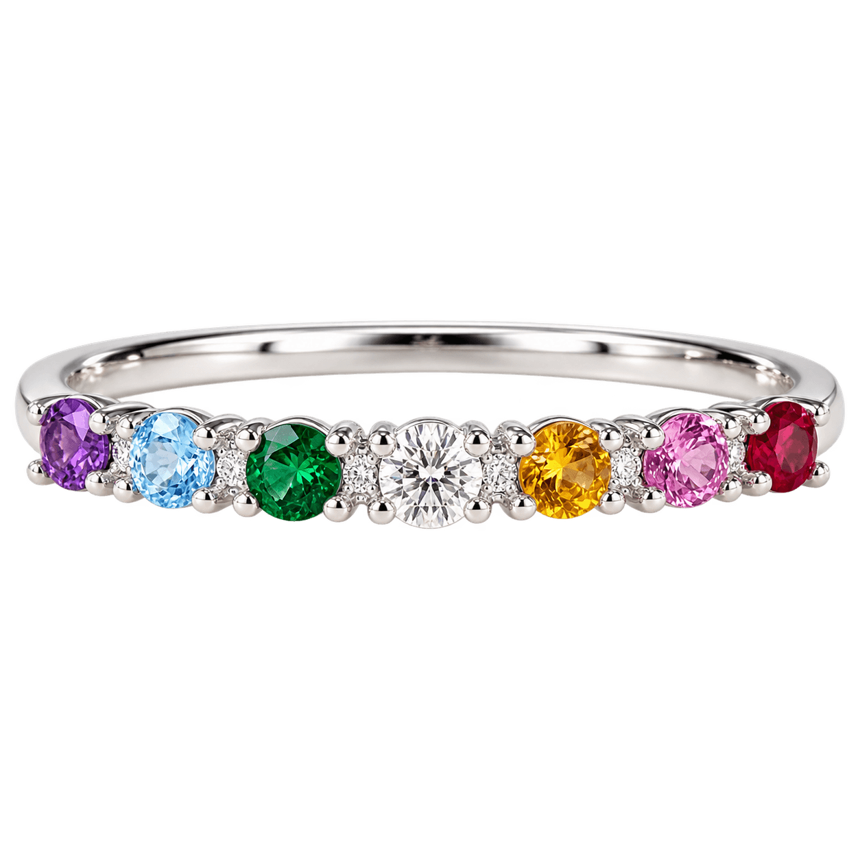 Luxe Rainbow Halo Ring