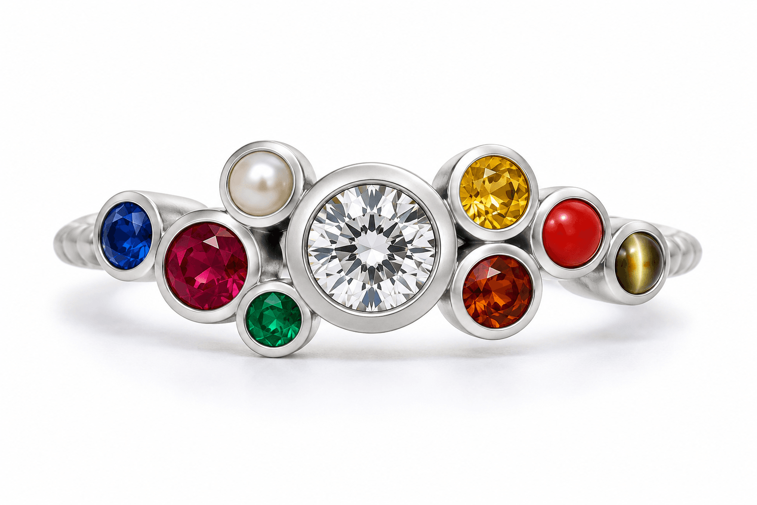 Nawarathna Gemstone Symphony Ring