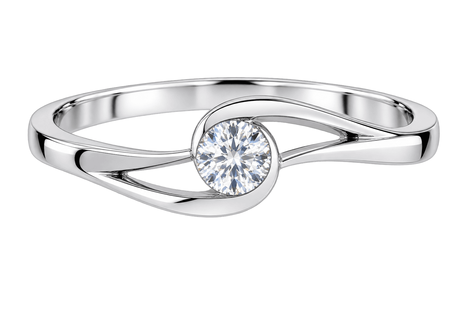 Eternal Curve Solitaire Ring