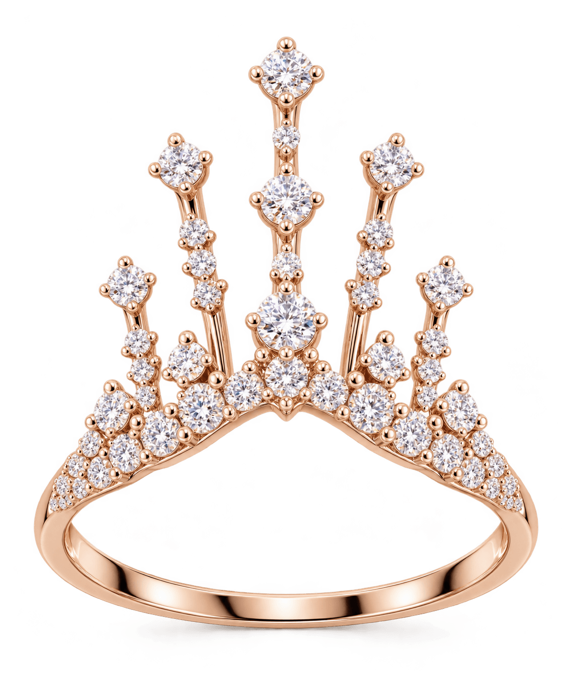 Royal Rosegold Celeste Tiara Ring