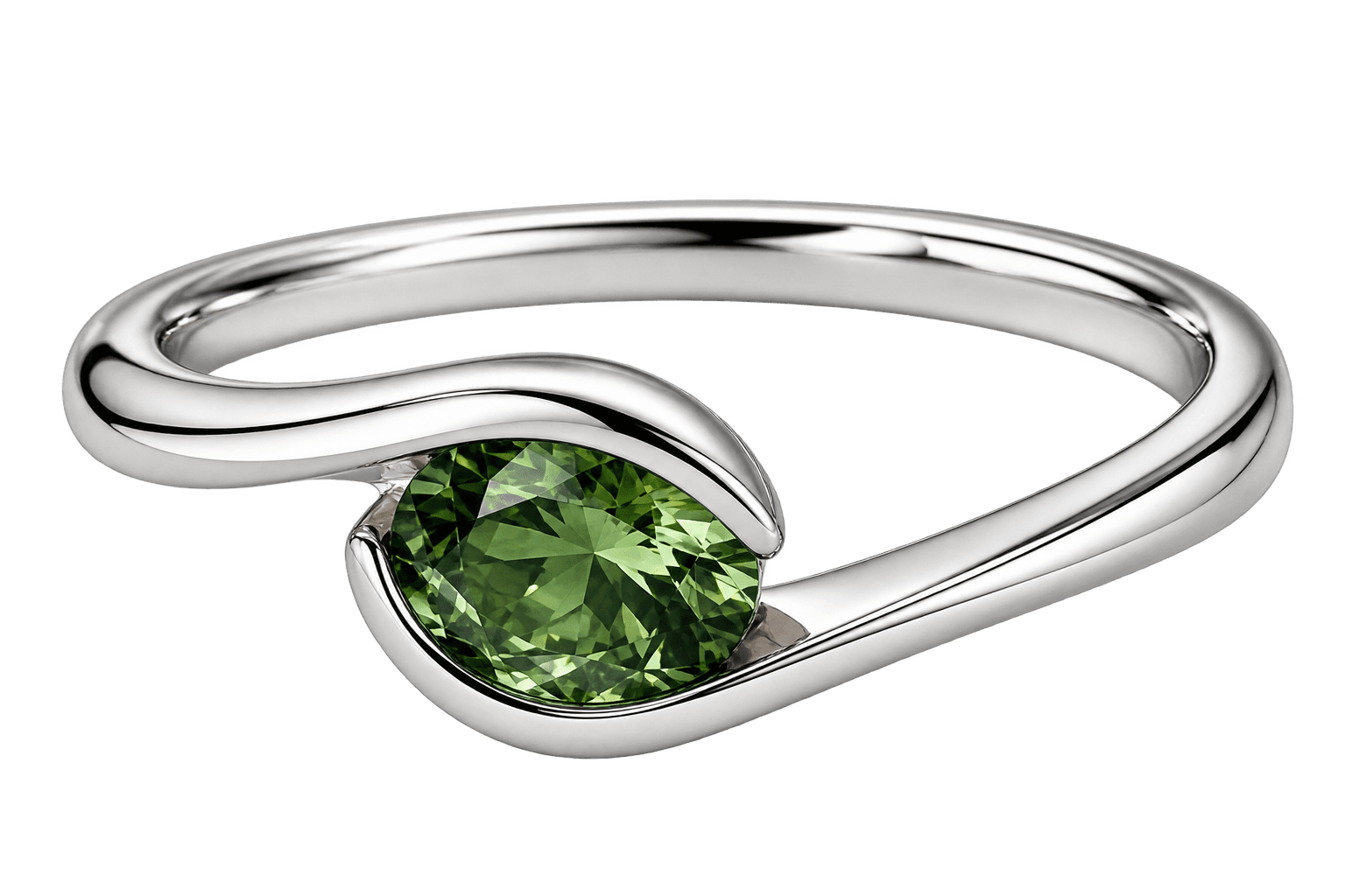 Peridot Flow Gemstone Ring