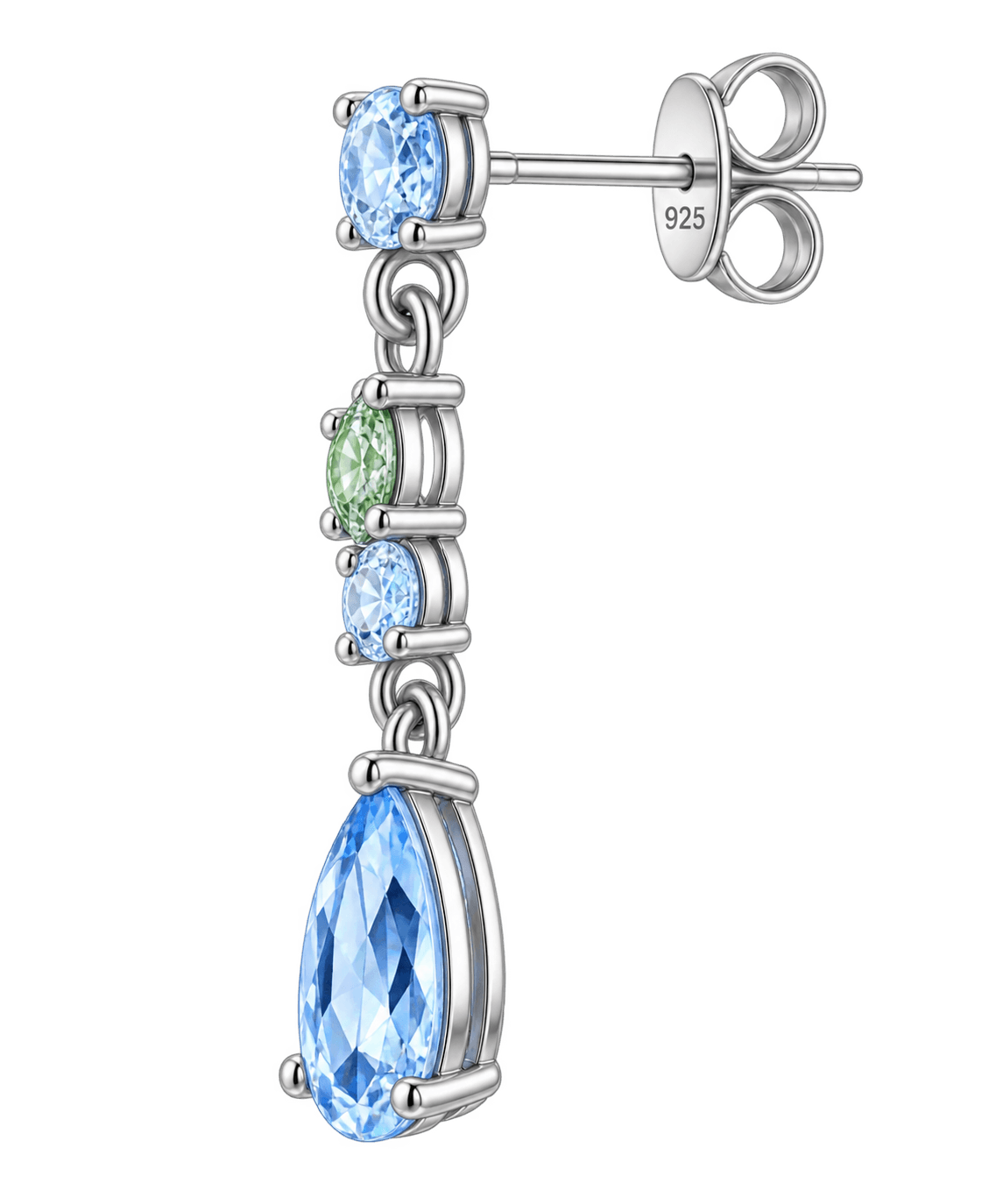 Celestial Blue & Mint Blossom Earrings