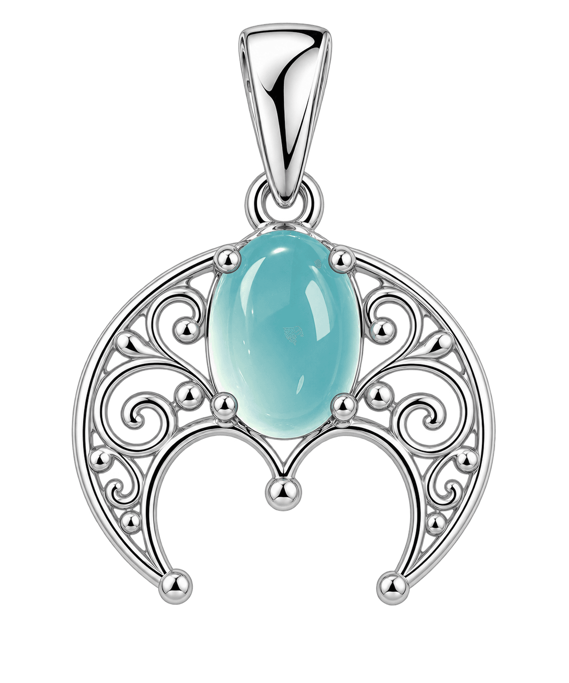 Aqua Filigree Grace Pendant