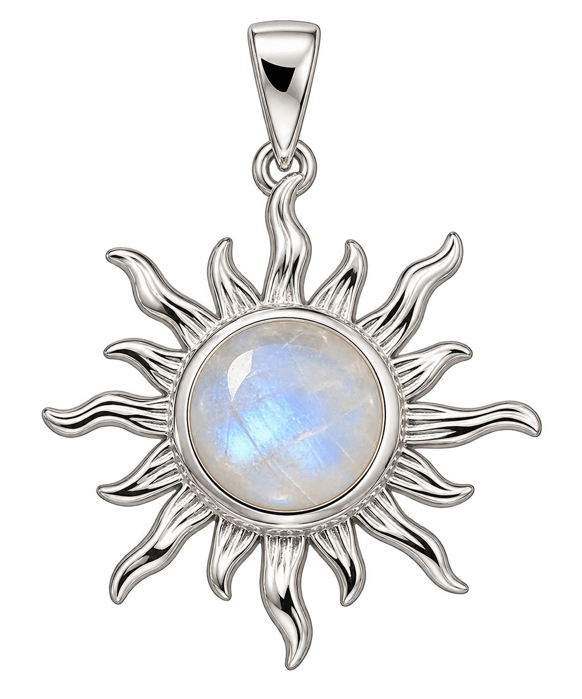 Celestial Moonlight Sunburst Pendant