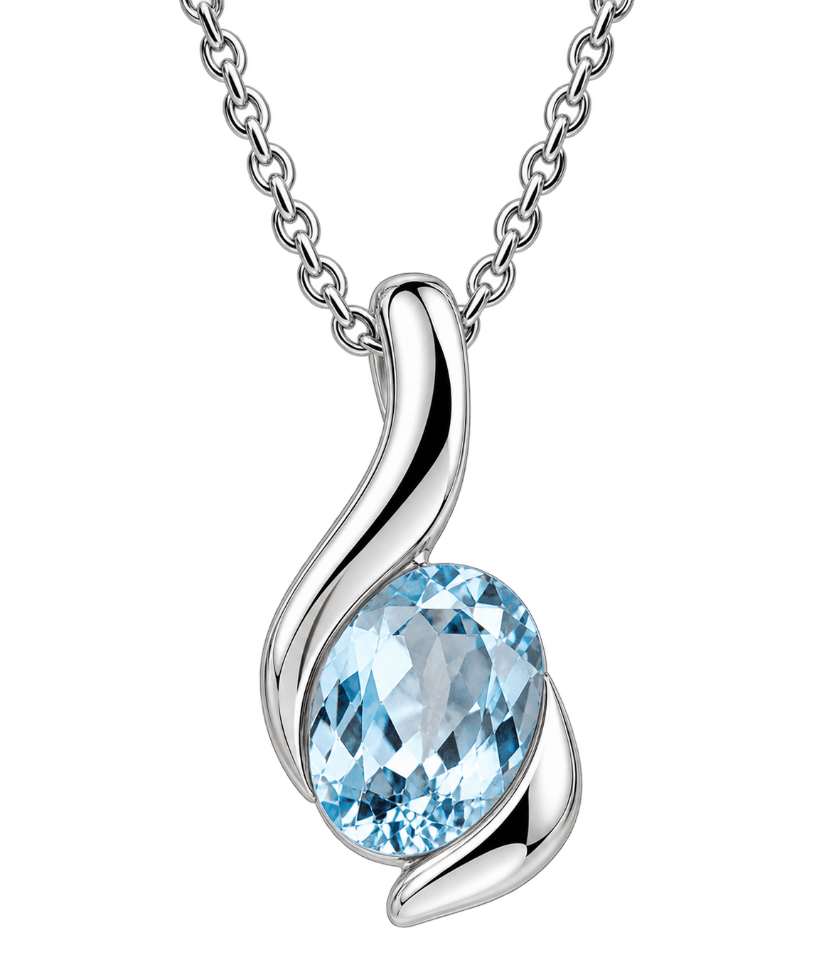 Azure S-Curve Elegance Pendant