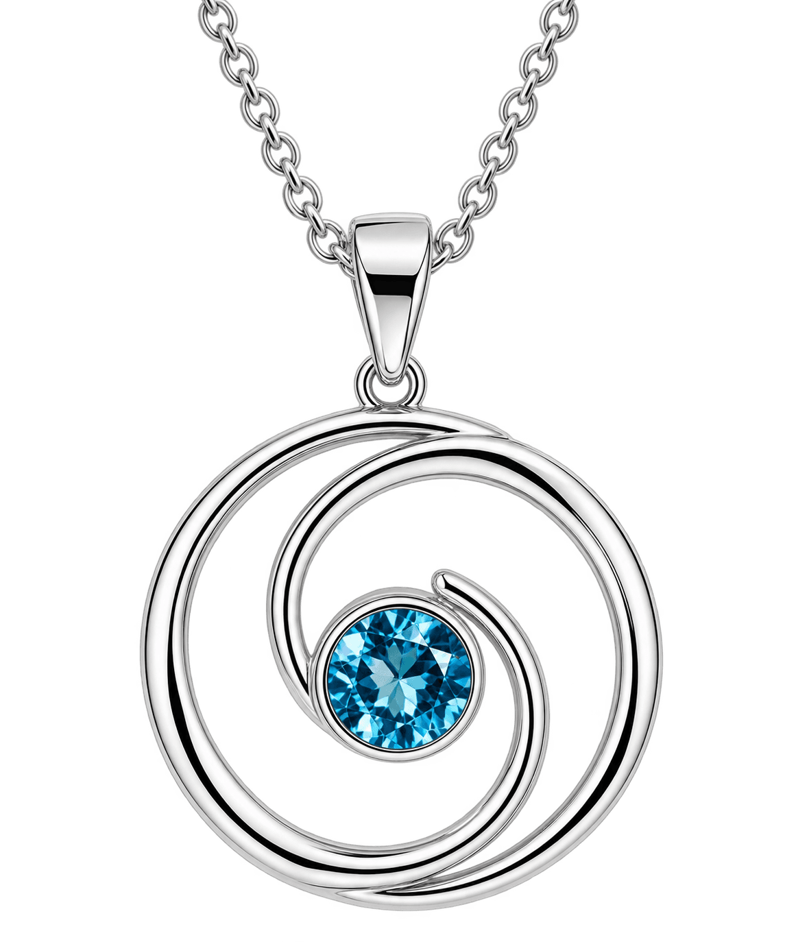 ๐ Azure Spiral Radiance Pendant