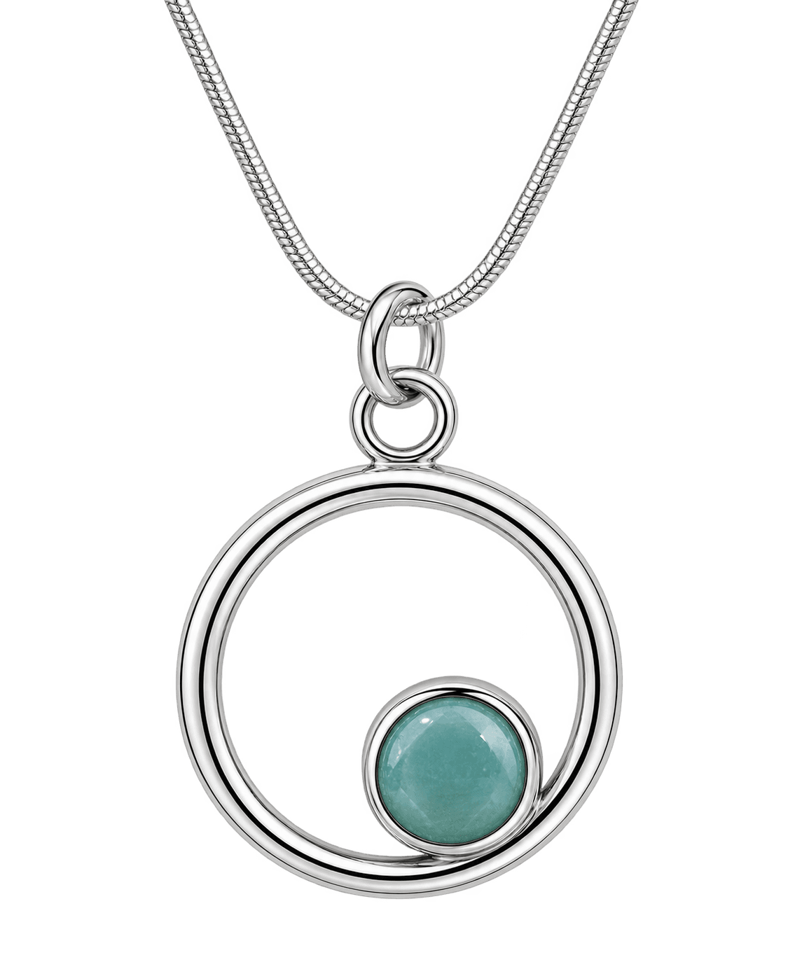 Aqua Orbit Circle Pendant