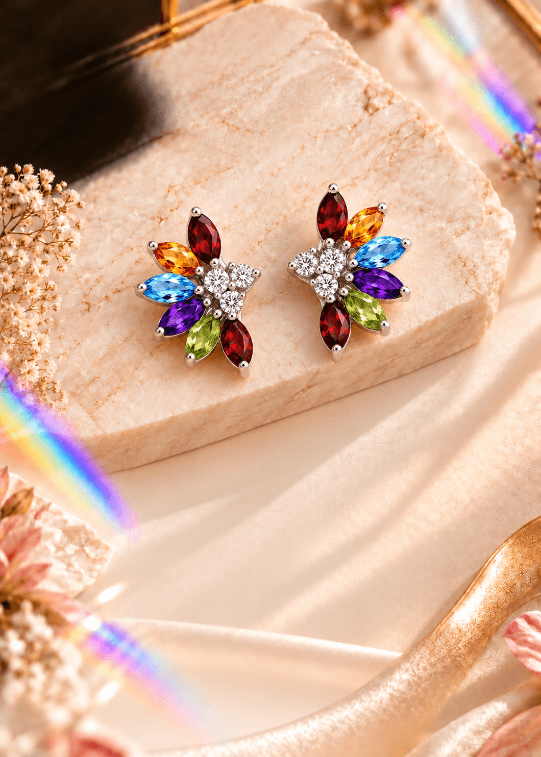 RAINBOW BLOOM EARRINGS